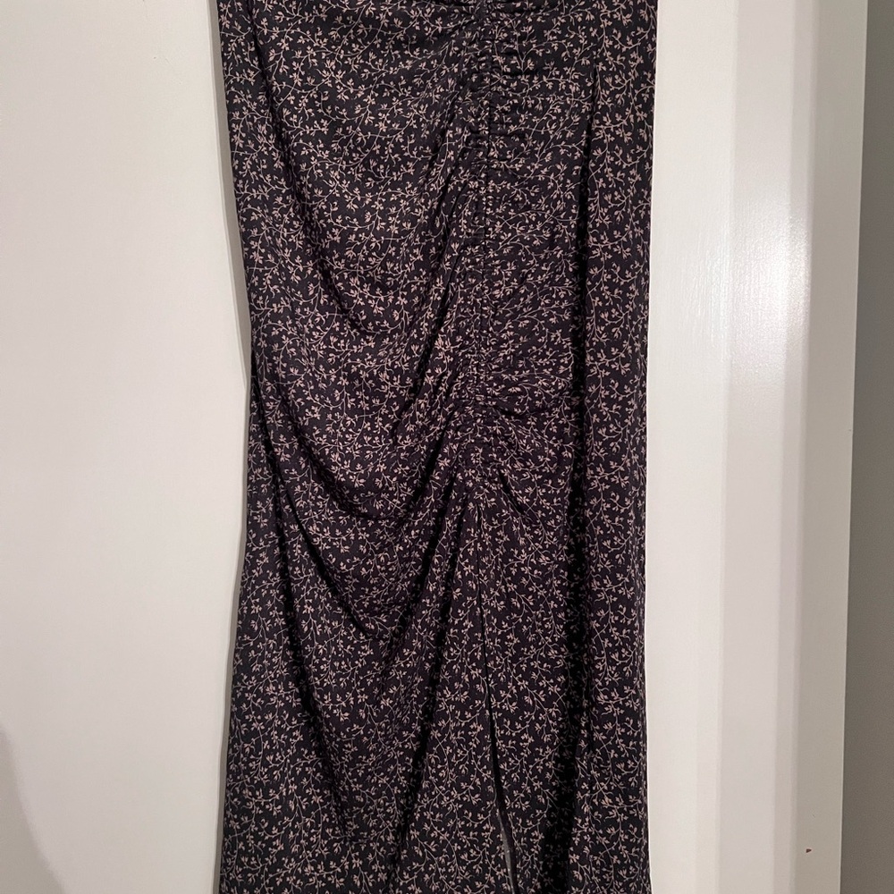 Pinkblush Black and White Floral High Low Skirt (maternity)
